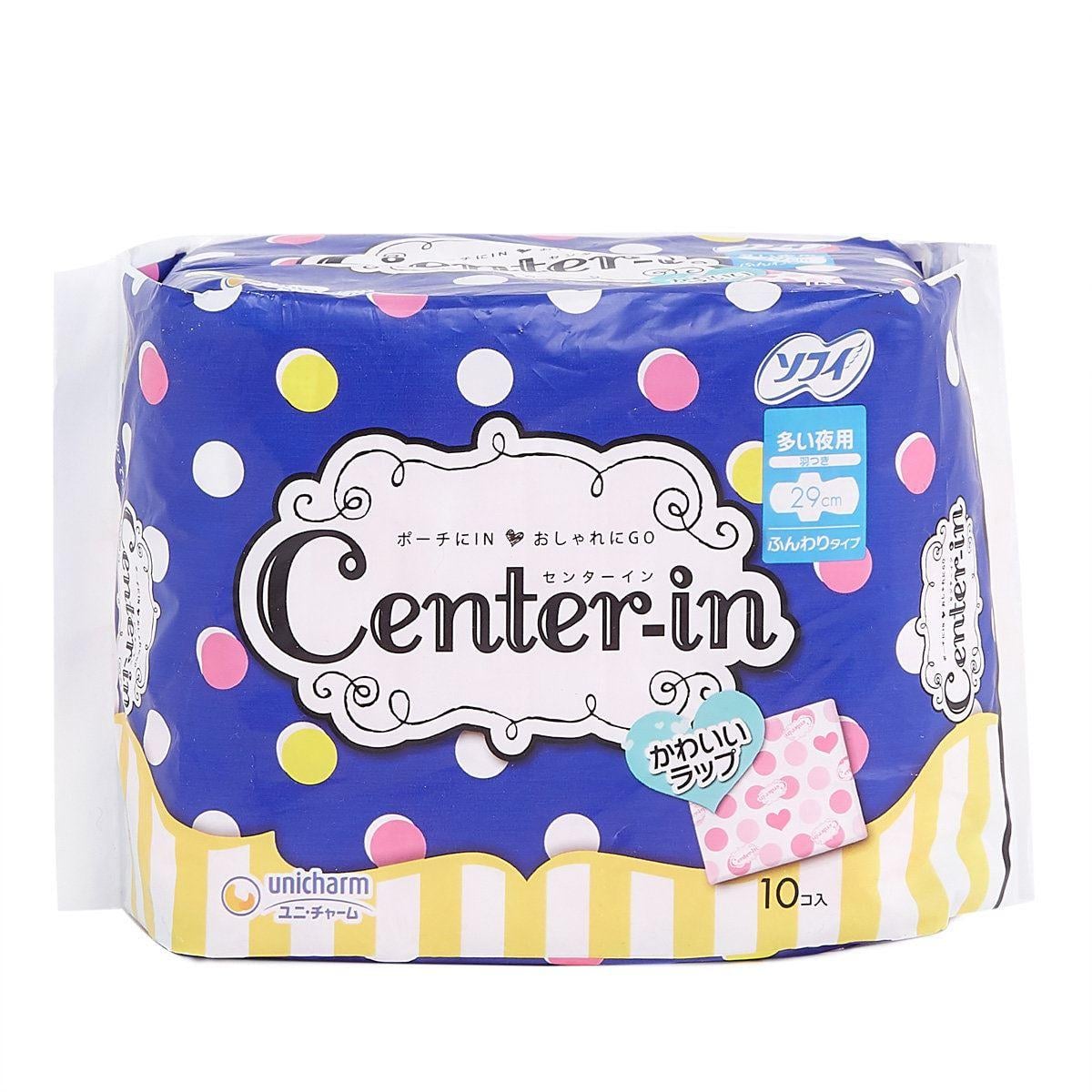Прокладки гігієнічні UNICHARM Center-In Soft and Fluffy Night Use нічні 29 см 10 шт. (28340816)
