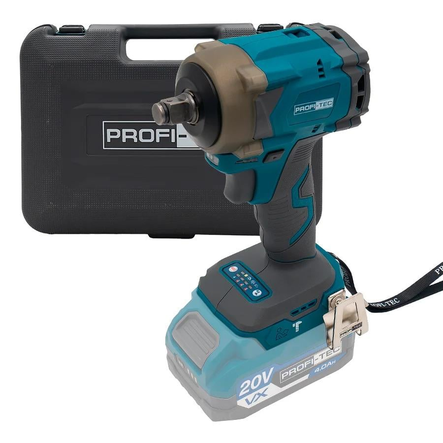 Гайковерт аккумуляторный PROFI-TEC PPTW4520 POWERLine без аккумулятора и зарядного устройства Черный (GR-06615)
