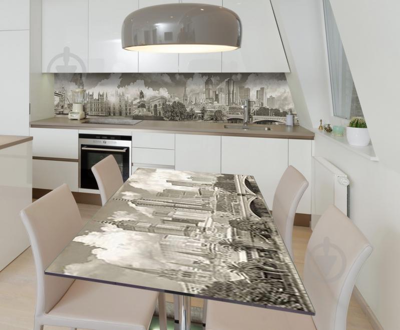 Наклейка виниловая на стол Zatarga  "Лондон в облаках"  600х1200 мм