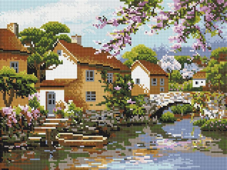 Алмазная вышивка ColorArt Домик на берегу ST415 30х40 см