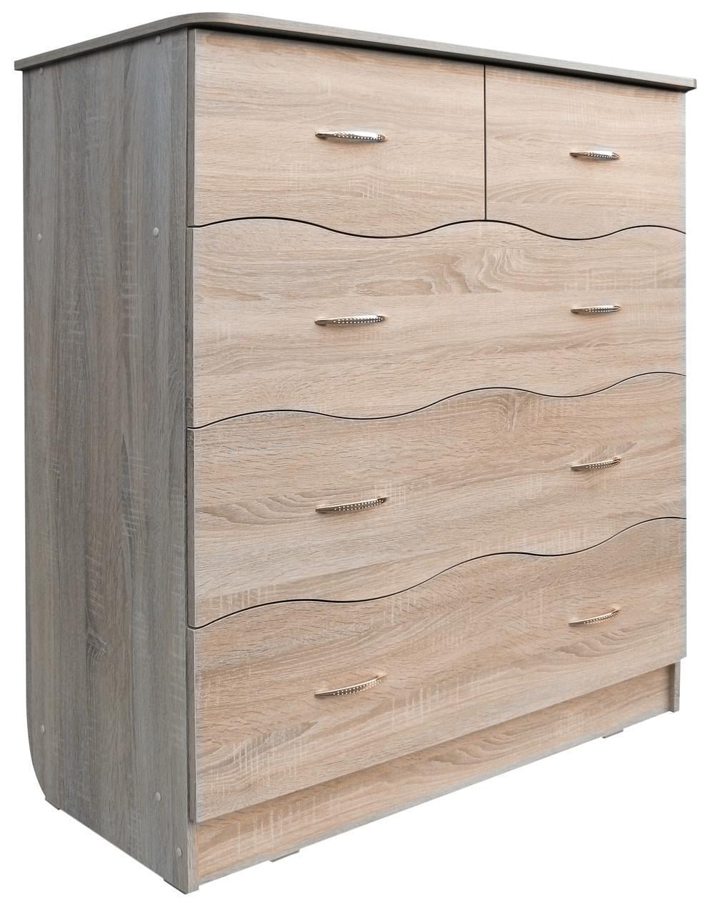 Комод МАКСИ-МЕбель Оскар плюс серии Волна Дуб сонома (9753)