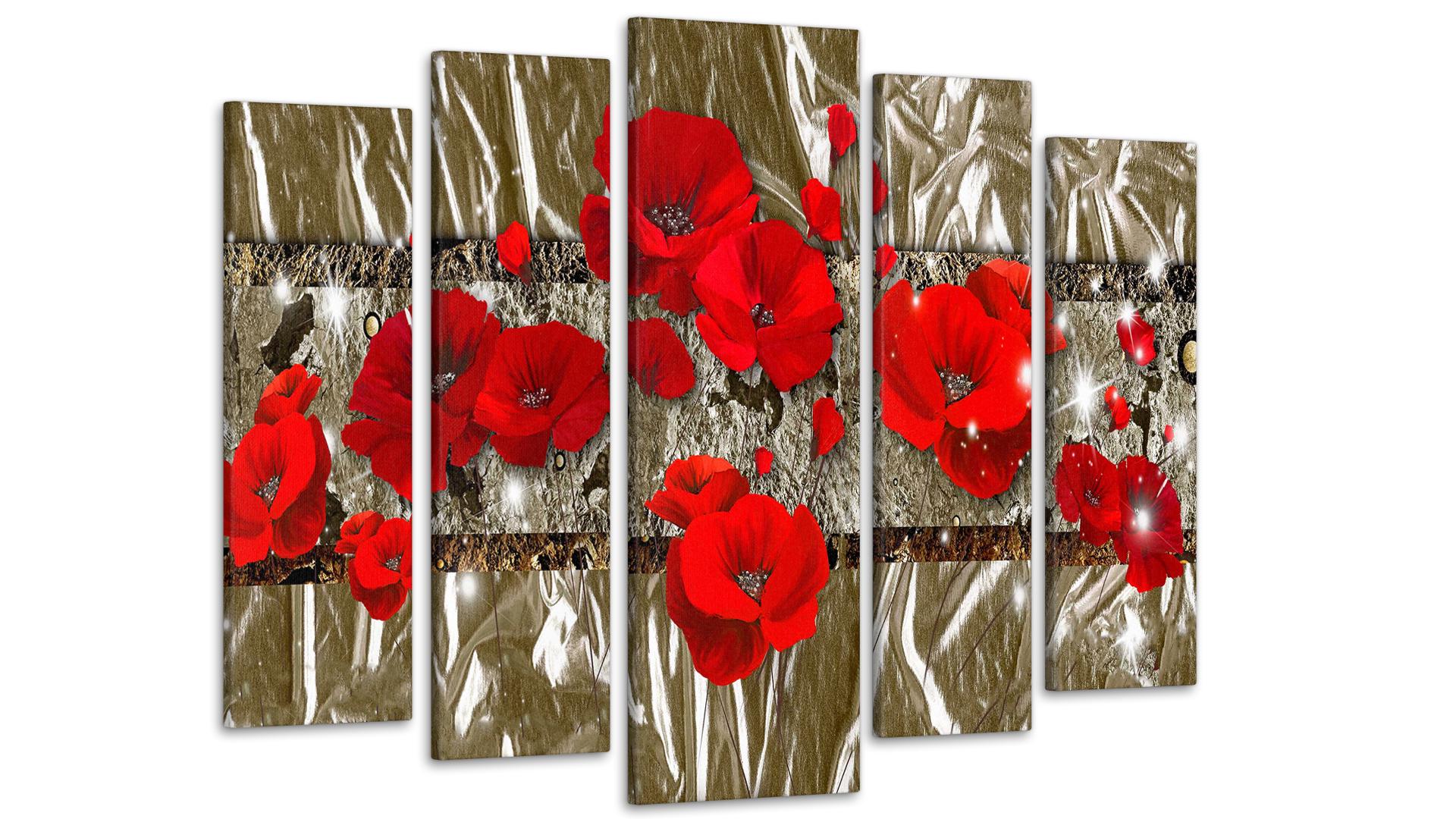 Модульная картина Цветы Абстракция 80х118 см (Art-212_5)