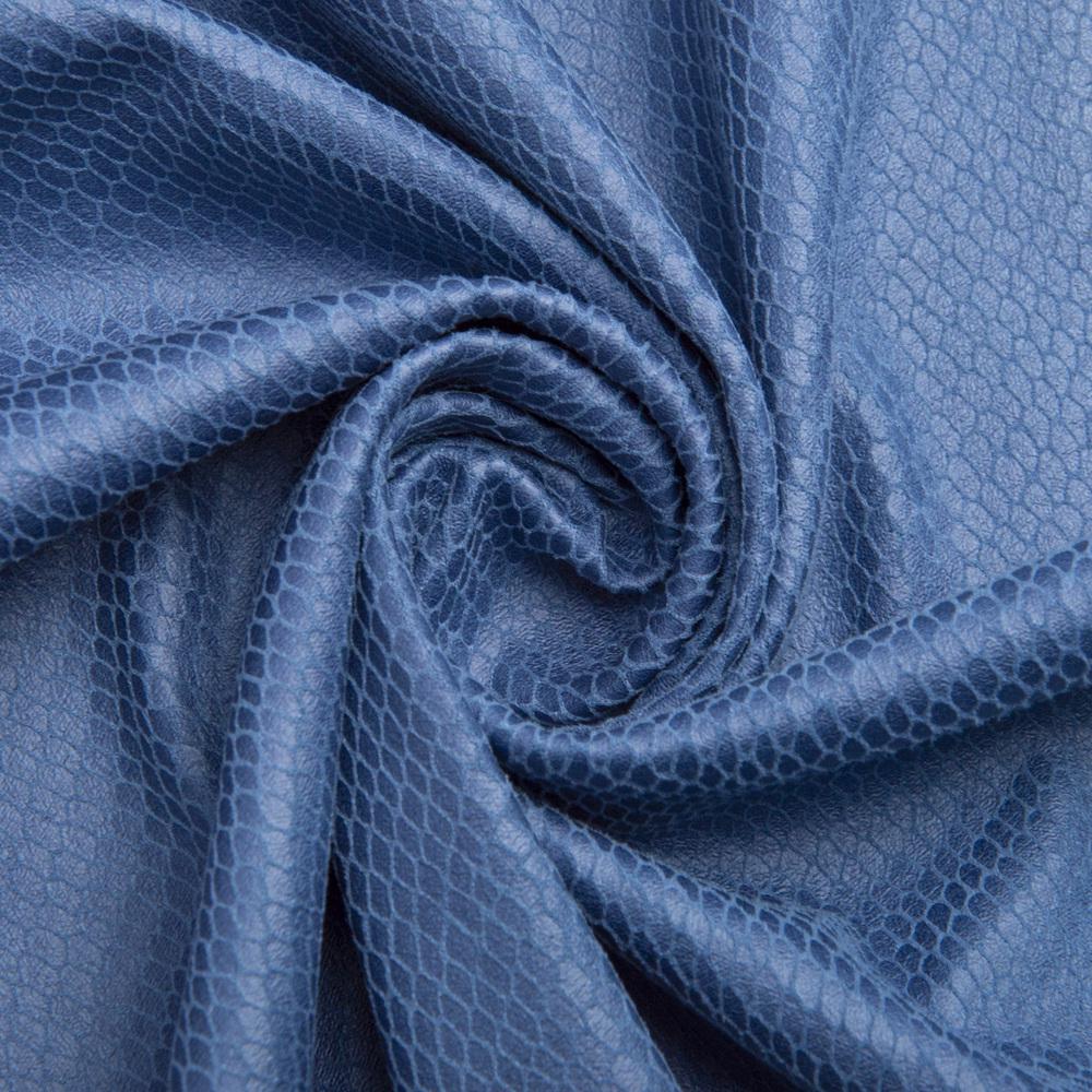 Ткань трикотаж замша Рептилия Деним (23400)