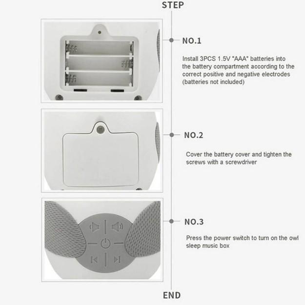 Плеер для сна Сова няня на кроватку белый шум (MN1) - фото 9