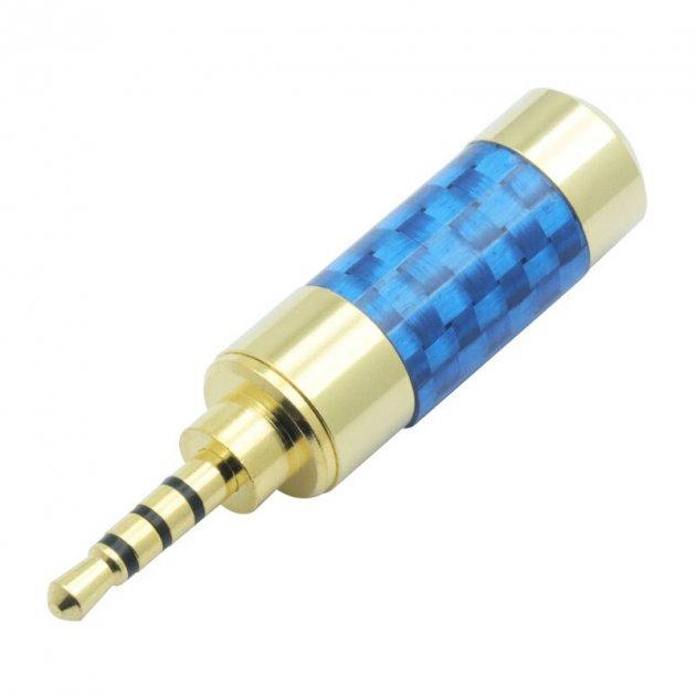 Штекер под пайку SUNROZ FreeEnd-3,5 мм TRRS Gold/Blue (A48508)