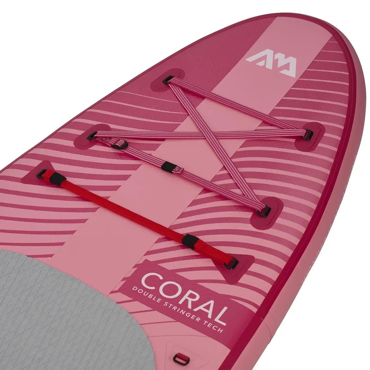 SUP-дошка надувна Aqua Marina Coral Raspberry BT-23COPR універсальна 10,2" (19423250) - фото 7