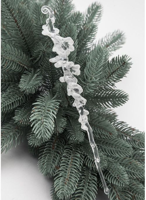 Подвеска новогодняя Бурулька акриловая закрученная (bb1)