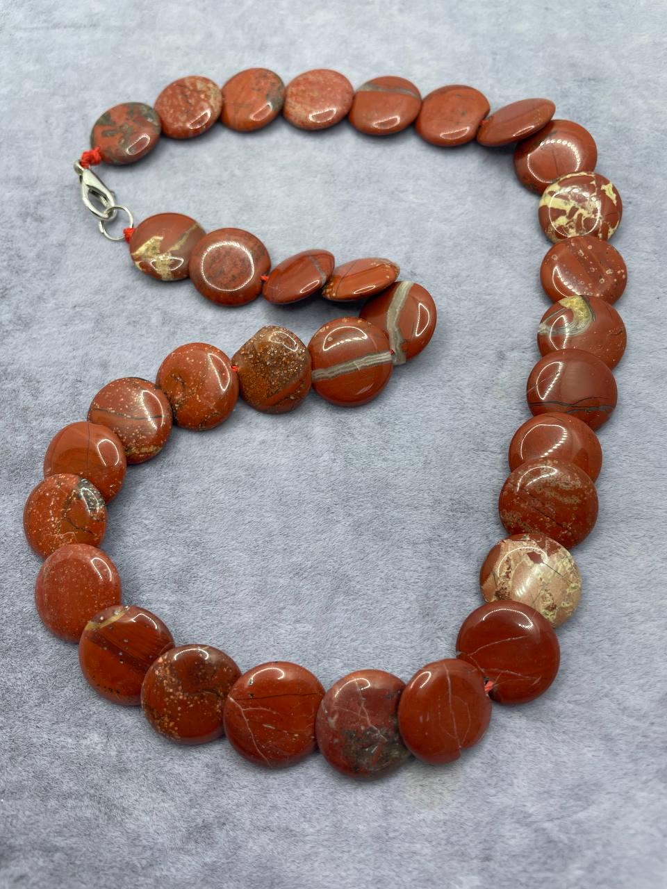 Бусы яшма красная 45 см Красный (643)