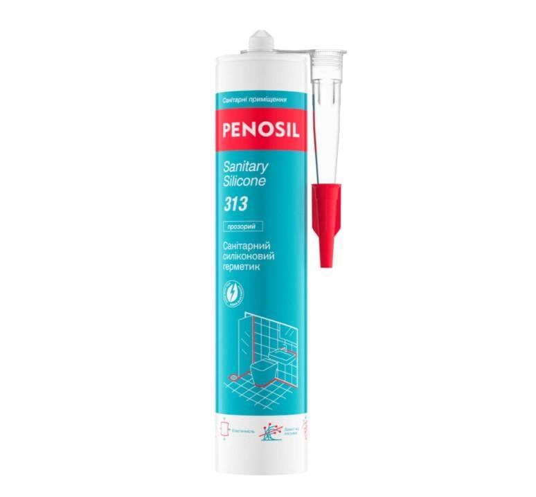 Герметик cиліконовий Penosil Premium Sanitary Silicone 313/313c cанітарний 310 мл Прозорий (23647)