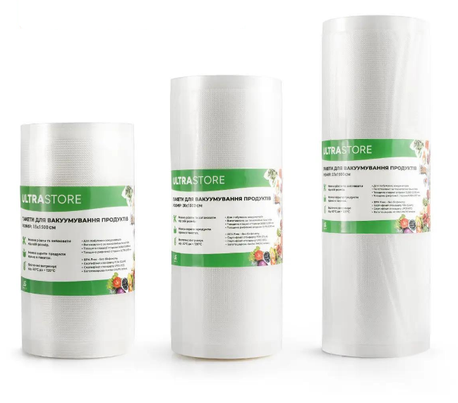 Пакеты для вакууматора в рулонах 3 размера (28341199)