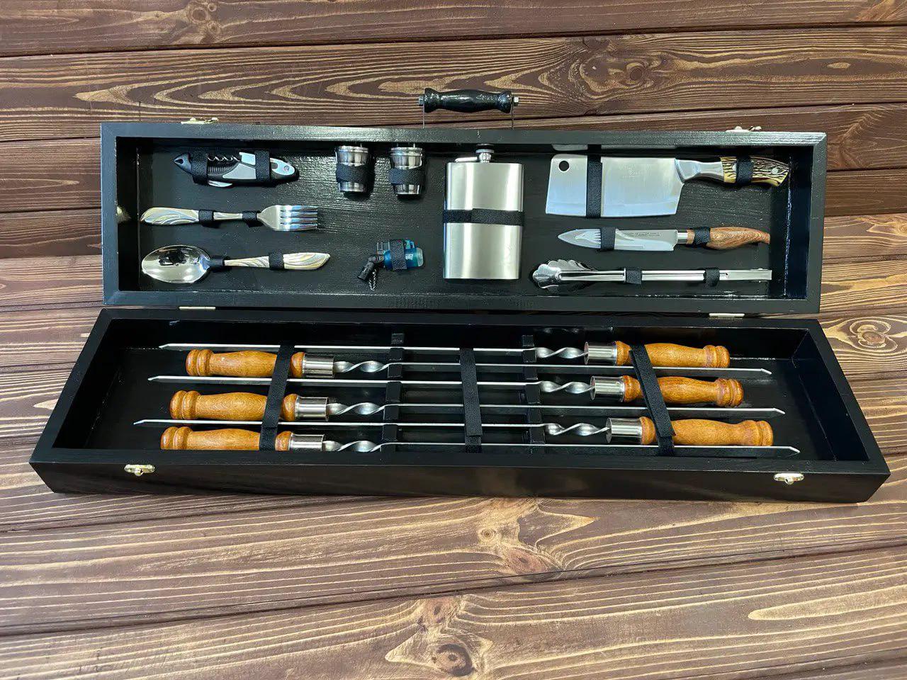 Набор шампуров Фокс 1 в кейсе (10640750) - фото 5 Набор шампуров Фокс 1 в кейсе (10640750) - фото 5