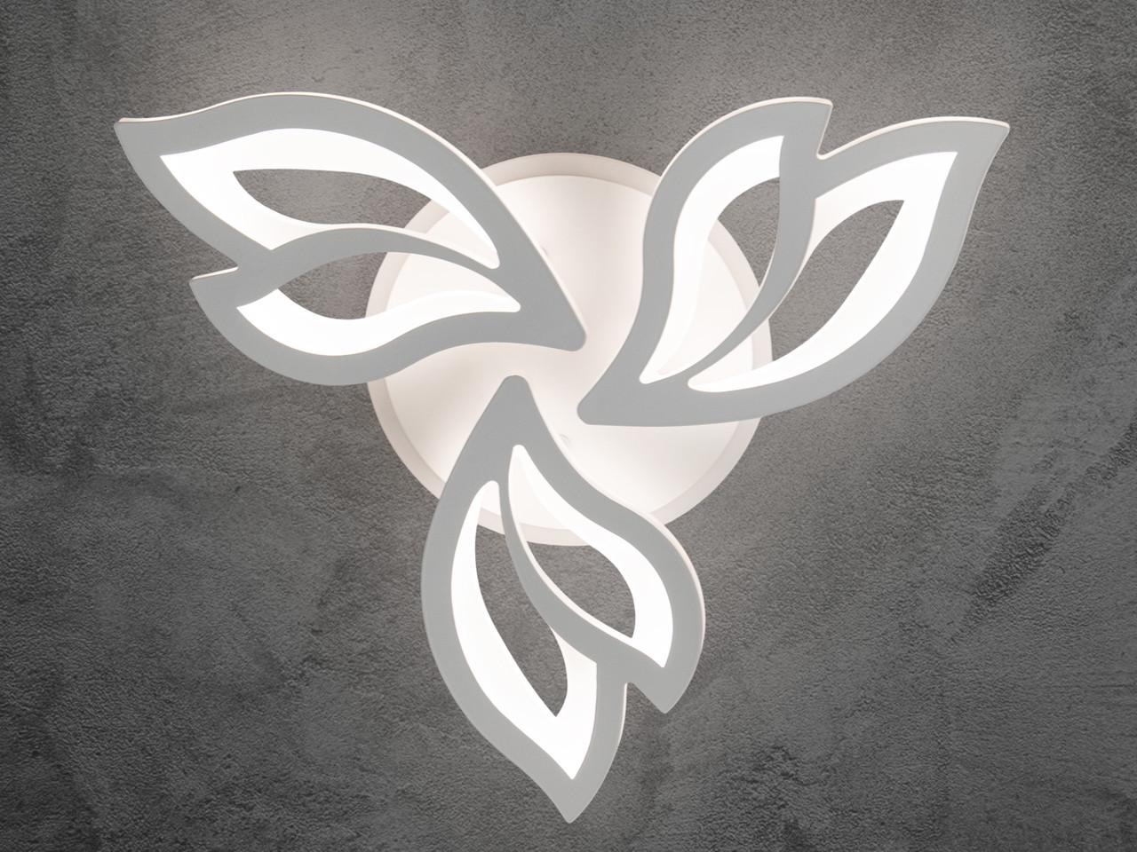 Люстра LED с димером 8165-3WH-LS 55 W на 8 м2 Белый (2437060106) - фото 4