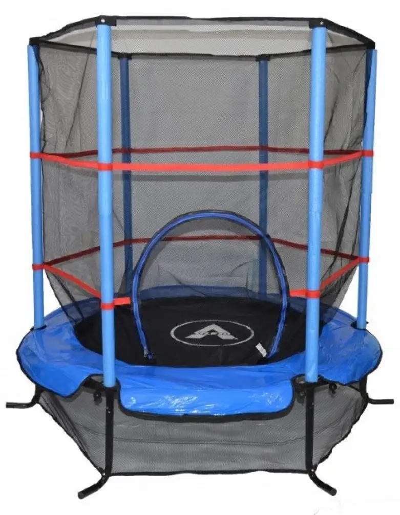 Батут дитячий Atleto з сіткою 140 см Cиній (21000403)