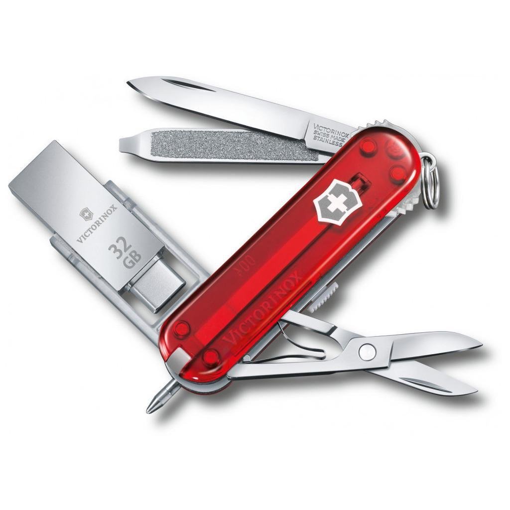 Туристический нож Victorinox VictorinoxWor USB 3.0/3.1 32 Gb 58 мм Прозрачный красный (4.6235.TG32B1) Туристический нож Victorinox VictorinoxWor USB 3.0/3.1 32 Gb 58 мм Прозрачный красный (4.6235.TG32B1)