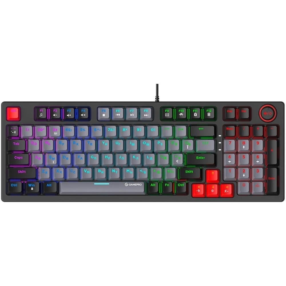 Клавіатура GamePro MK120R Red Switch LED USB-A Black/Grey (26450466)