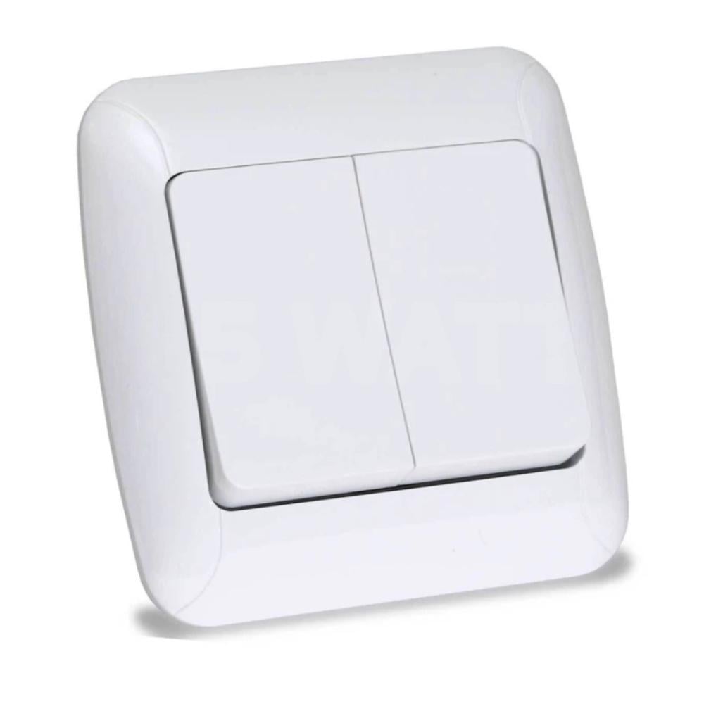 Вимикач 2-клавішний Gunsan Fantasy 1231100161103 Білий Вимикач 2-клавішний Gunsan Fantasy 1231100161103 Білий