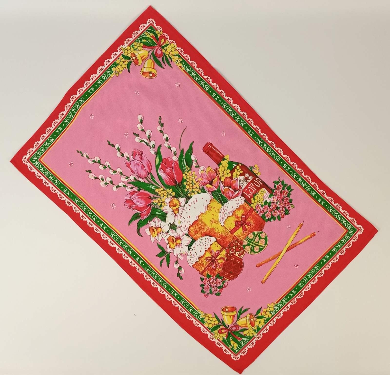 Полотенце кухонное вафельное Easter Tradition 50x70 см Pink (CN14687)