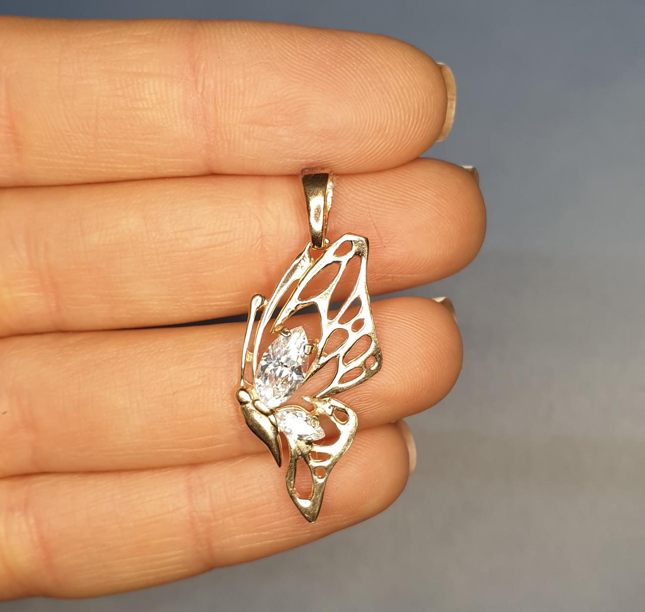 Кулон позолоченный с кубическим цирконием Потелок 2,1 г (1307930700)