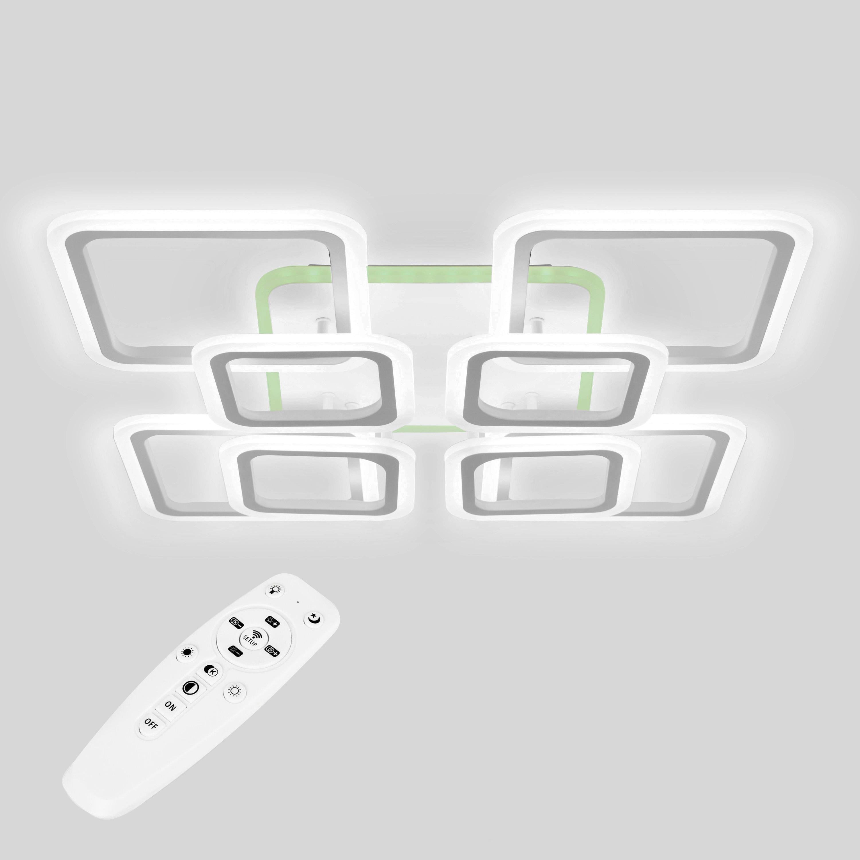 Люстра потолочная светодиодная Sunlight 5331/4+4 R 172 Вт 70 см Белый (21879271)