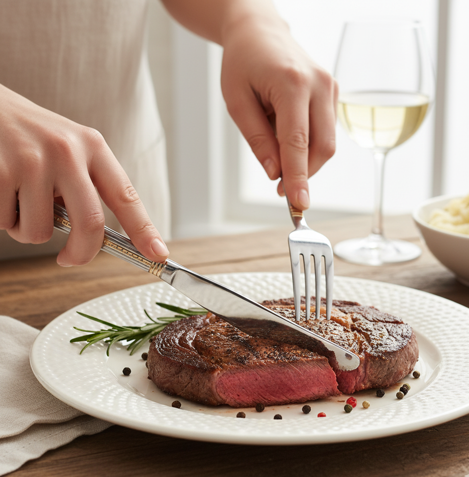 Набор столовых ножей Stenson Egypt Gold из нержавеющей стали 3 шт. (30445) - фото 3 Набор столовых ножей Stenson Egypt Gold из нержавеющей стали 3 шт. (30445) - фото 3