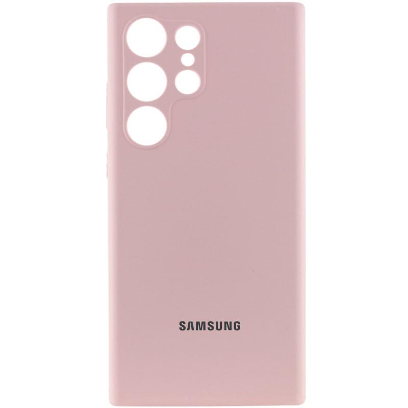 Противоударный чехол Silicone Cover Lakshmi Full Camera (AAA) with Logo для Samsung Galaxy S23 Ultra Розовый / Pink Sand