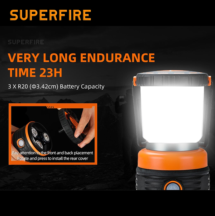 Ліхтар кемпінговий SuperFire 850 Lumen IP45 (T39) - фото 4