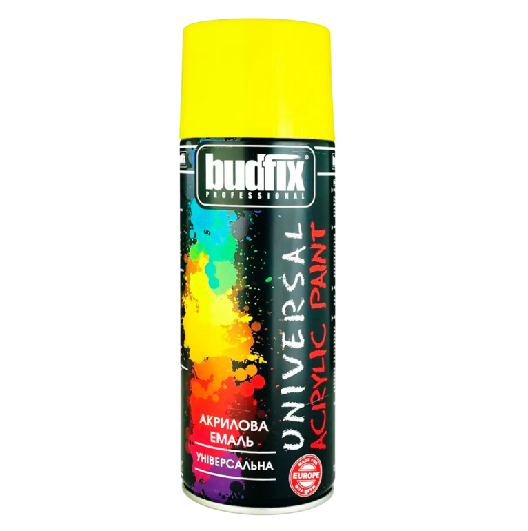 Краска аэрозольная BUDFIX RAL Желтый 400 мл (1018)
