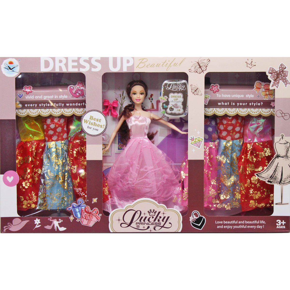 Кукла с гардеробом Lucky Princess в розовом платье (1-6-223430)