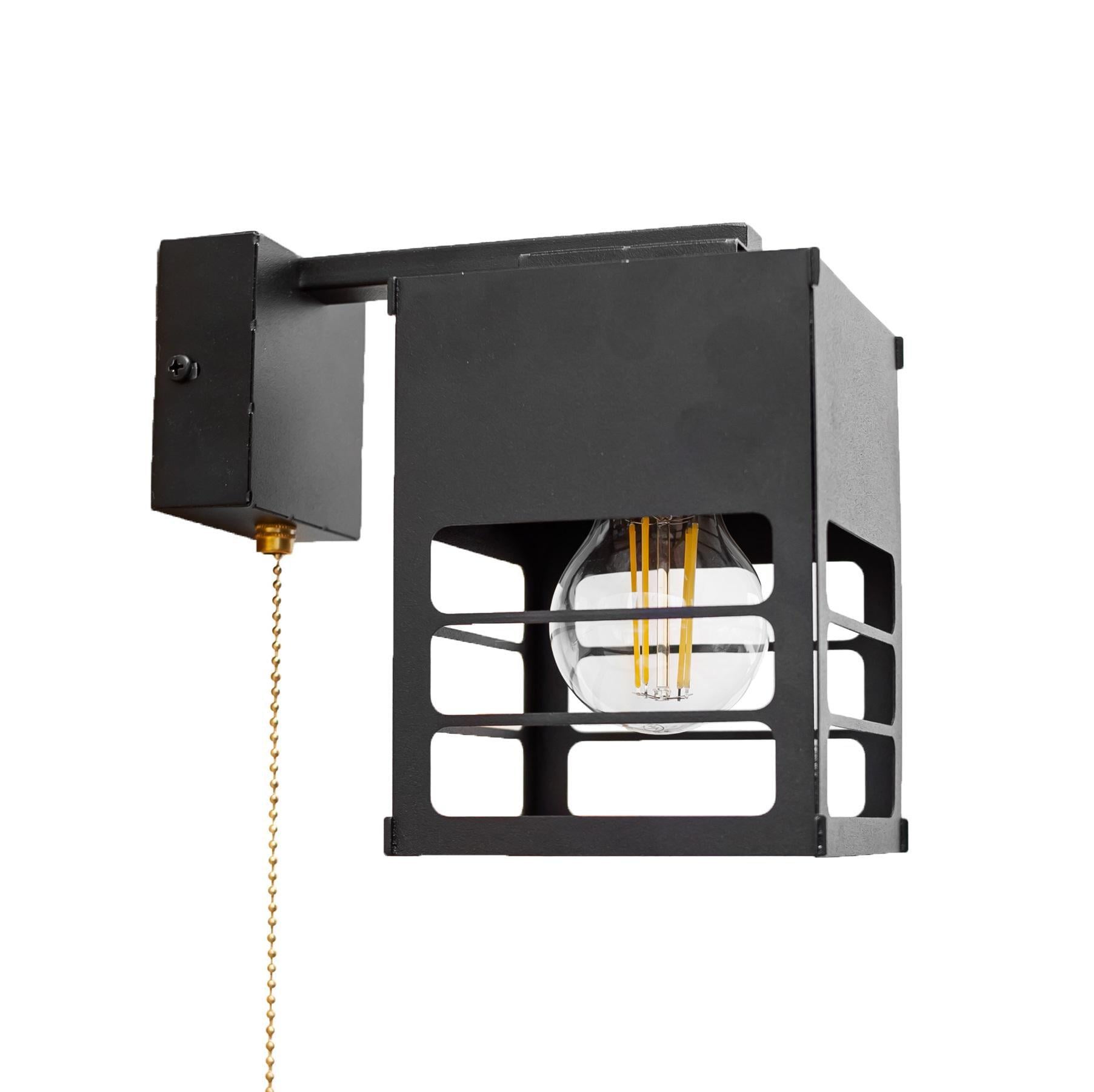 Бра в стиле лофт MSK ELECTRIC Urban NL 2310-1 BK под лампу Е27