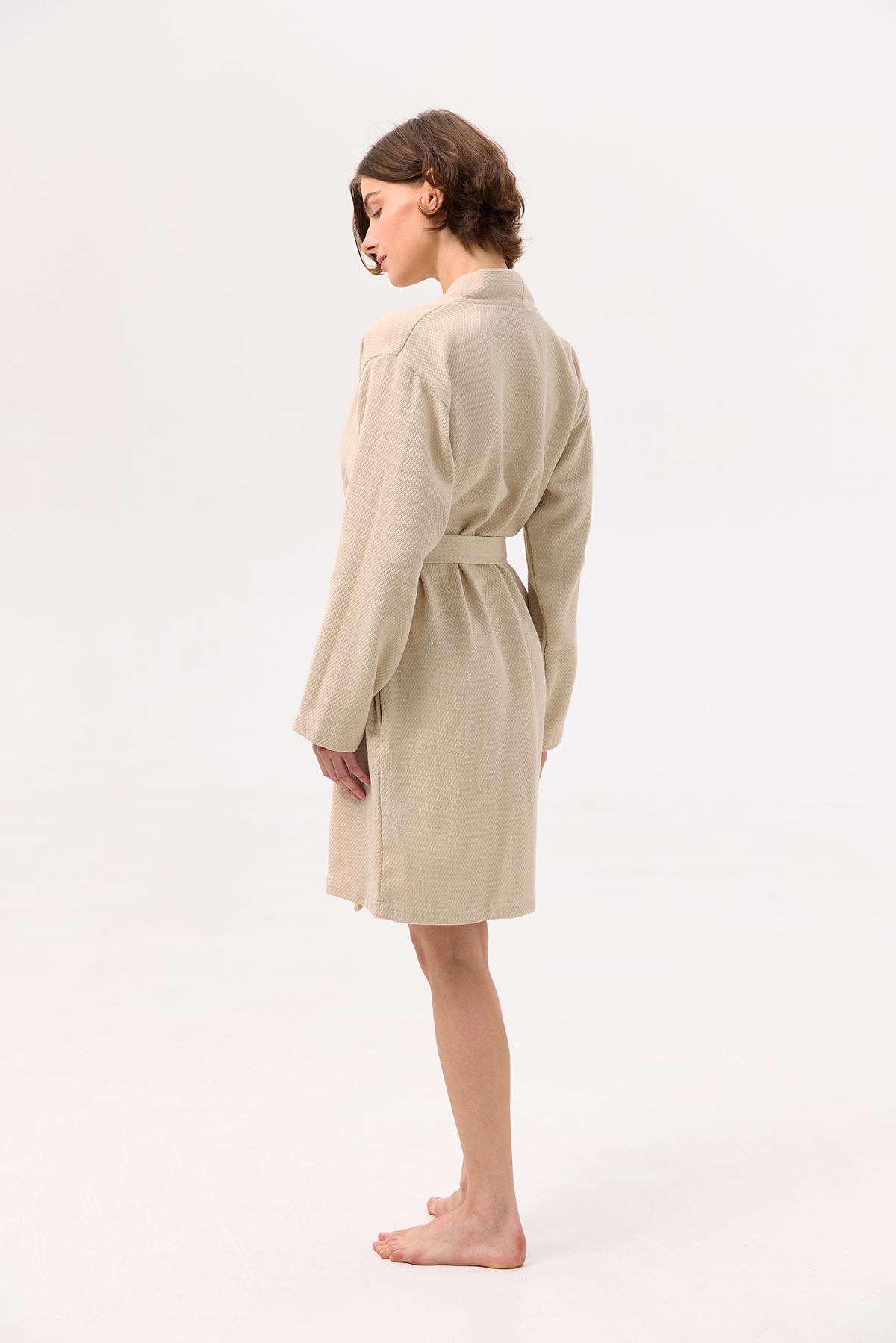 Халат-кимоно Lotus Home Samma L/XL Бежевый (26029349) - фото 3