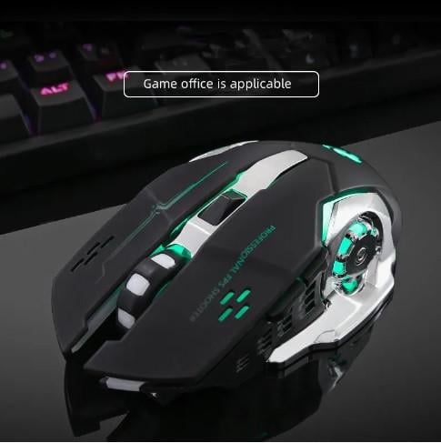 Комп'ютерна мишка T2 RGB підсвічування USB Charge/Bluetooth безшумна з вбудованим акумулятором Black (SH0000165) - фото 7