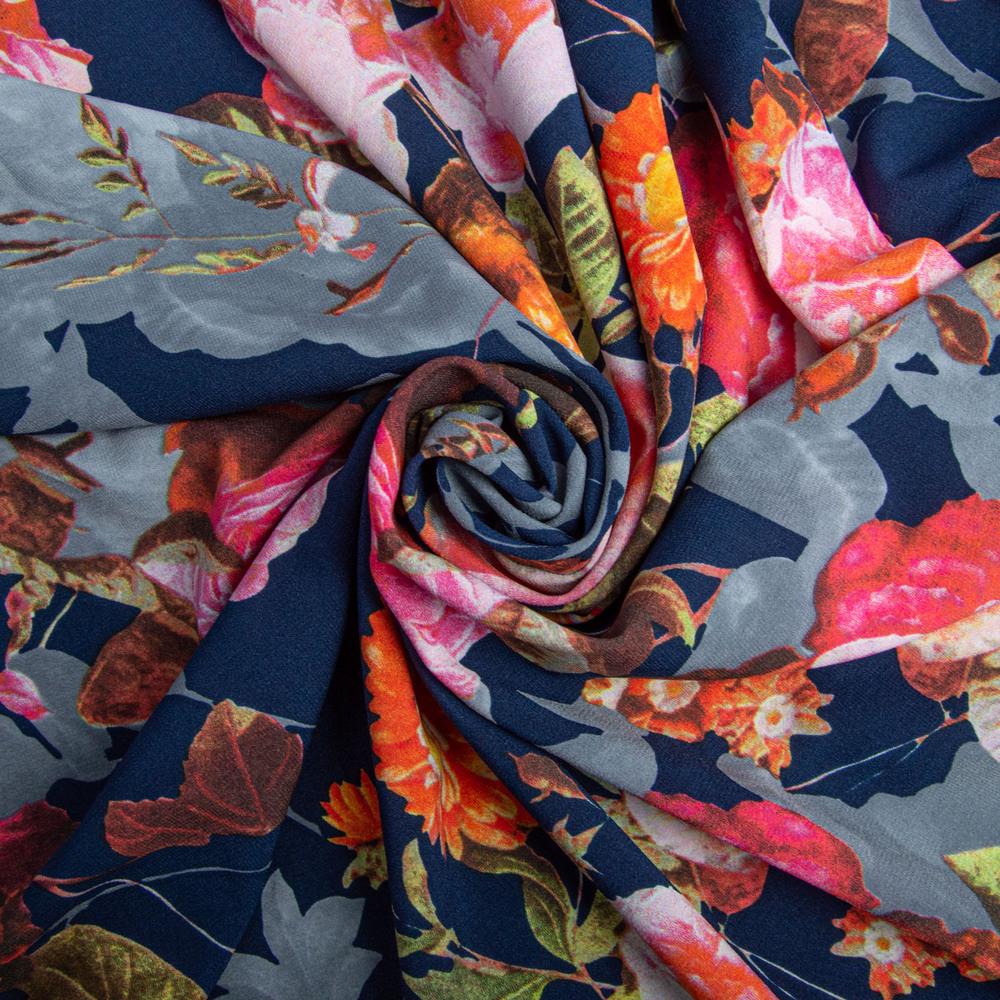 Ткань платная супер софт Цветочный Вечерний сад (20762)