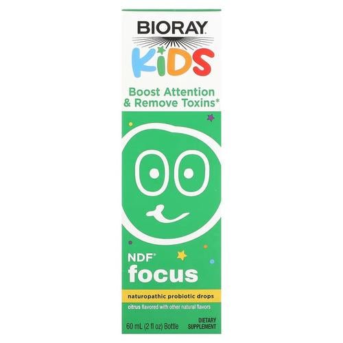 Добавка для детей Bioray Kids NDF Focus Naturopathic Probiotic Drops Citrus 60 мл (BRY-55925)
