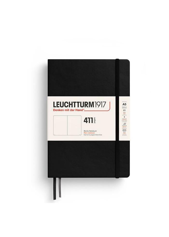 Блокнот Leuchtturm1917 средний чистые листы Черный (372930) - фото 1 Блокнот Leuchtturm1917 средний чистые листы Черный (372930) - фото 1