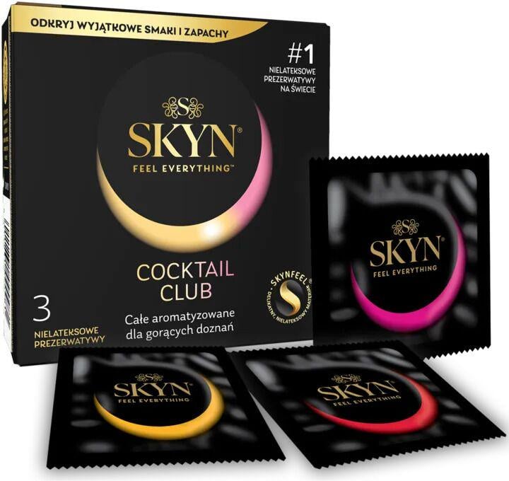 Презервативы SKYN Cocktail Club вкусы Pina Colada/Cherry Sunrise и Passion Daiquiri 3 шт. (5011831090981) - фото 2