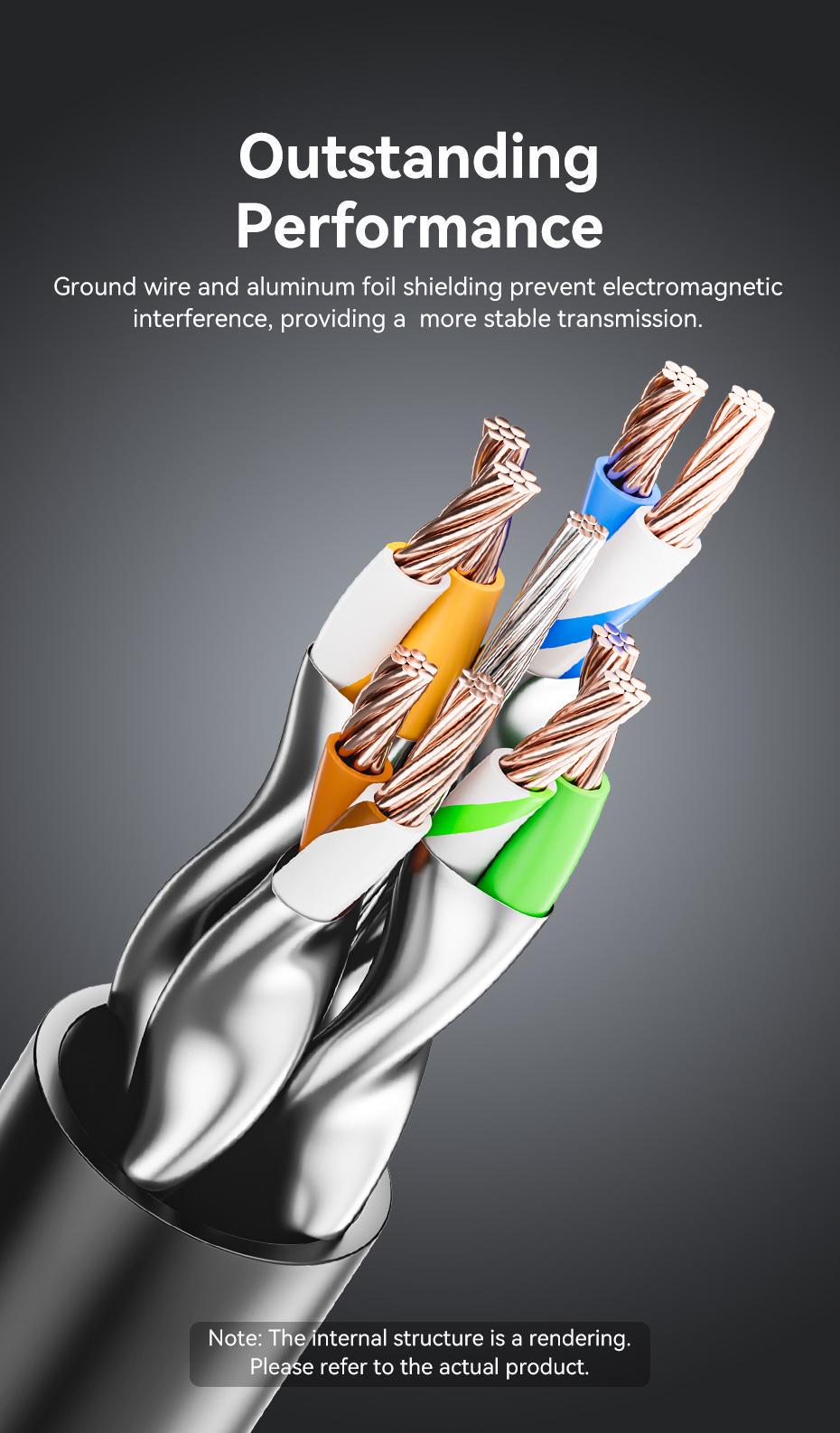 Патч-корд Vention Cat8 STP 40Gbps 2000MHz поворотный 90° 1,5м Черный (IKLBG) - фото 11 Патч-корд Vention Cat8 STP 40Gbps 2000MHz поворотный 90° 1,5м Черный (IKLBG) - фото 11