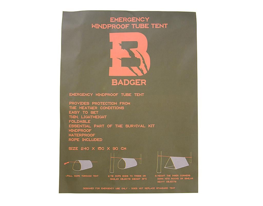 Палатка защитная тепловая NRC Badger Outdoor Emergency Windproof Tube Tent (S0556)