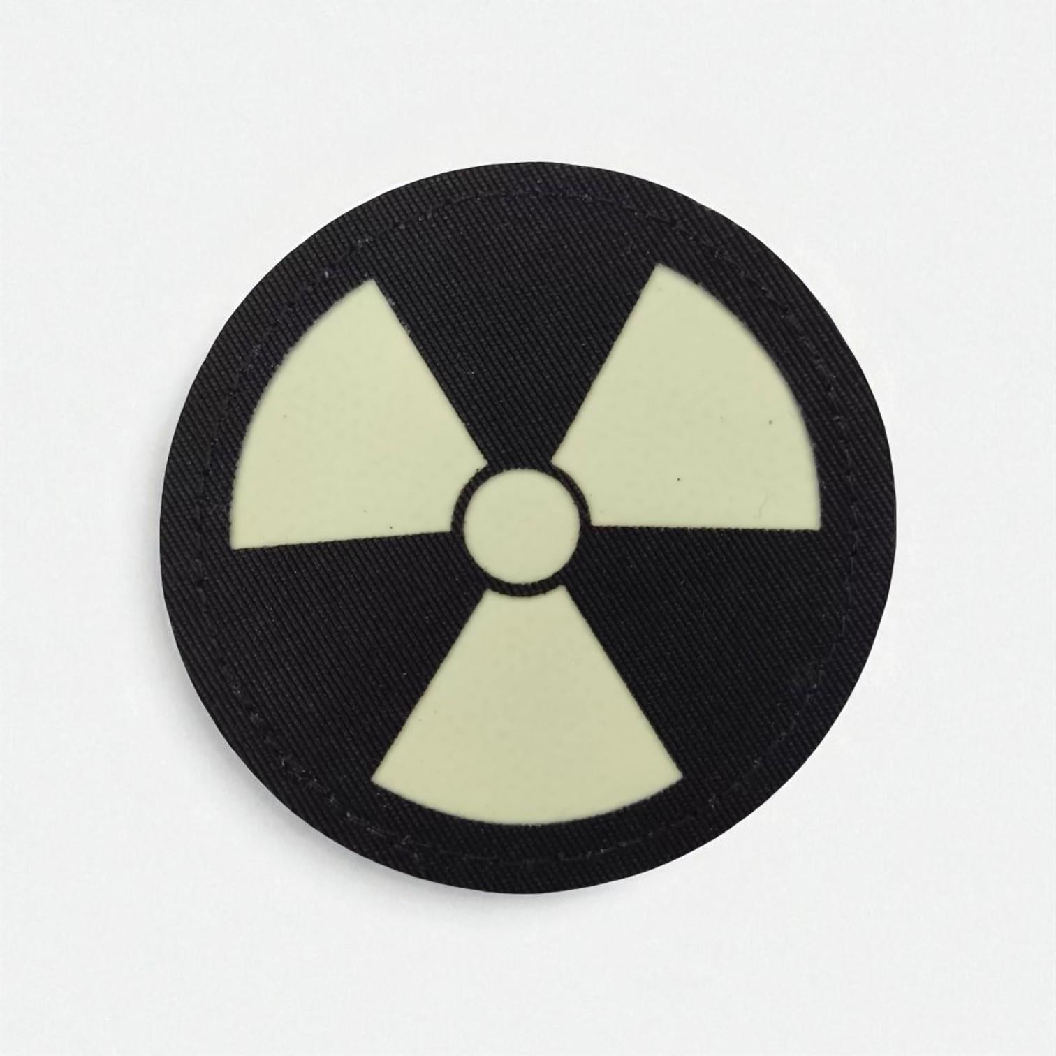 Шеврон Laser Cut Радиоактивная опасность Черный