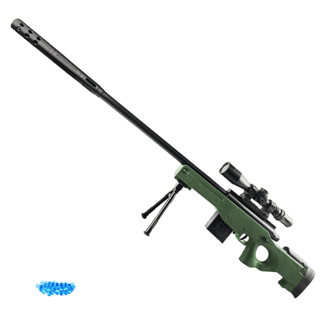 Гвинтівка снайперська awm bb sand електрична на орбізах з оптичним прицілом глушником сошками 116 см
