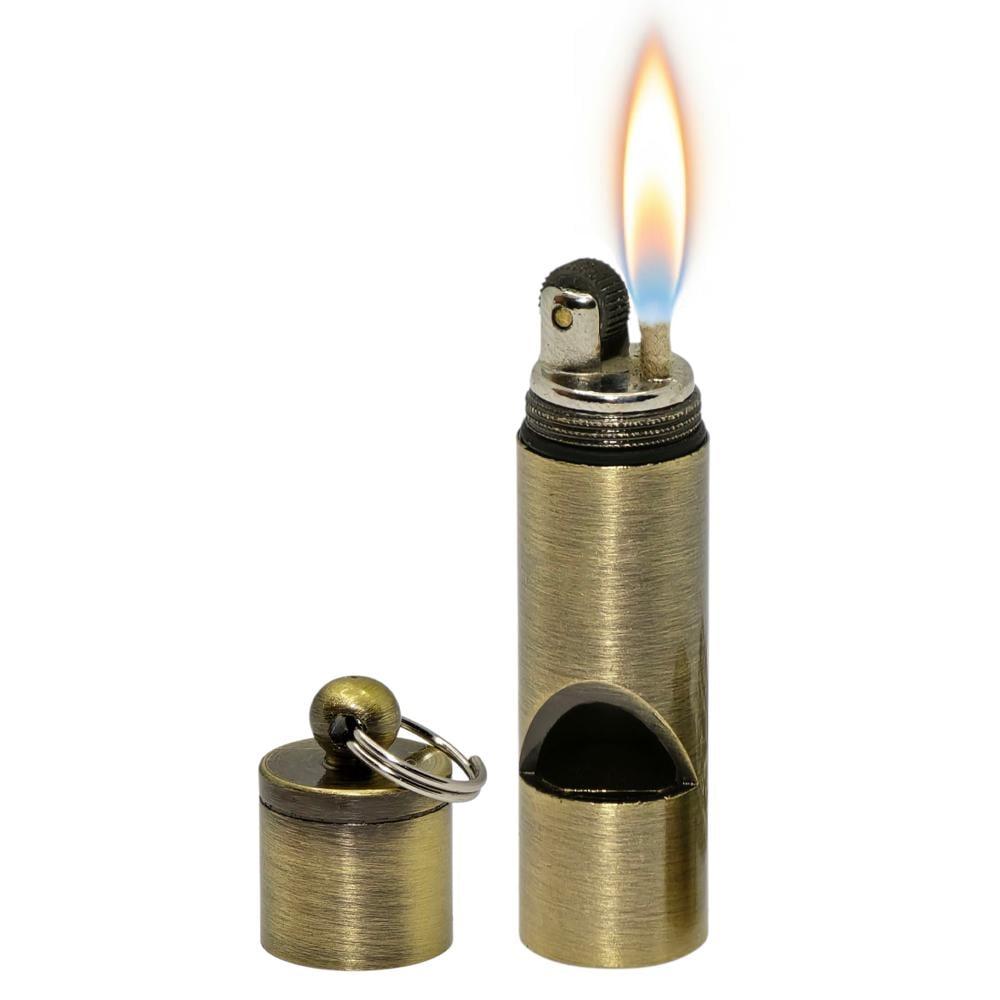 Герметична бензинова капсула запальничка золотиста (ЗК-129)