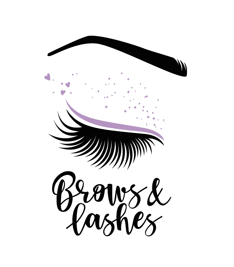 Наклейка інтер'єрна FroDecal "Brows and Lashes" 500х700 мм Чорний/Бузковий (fr00047_1_070_042)