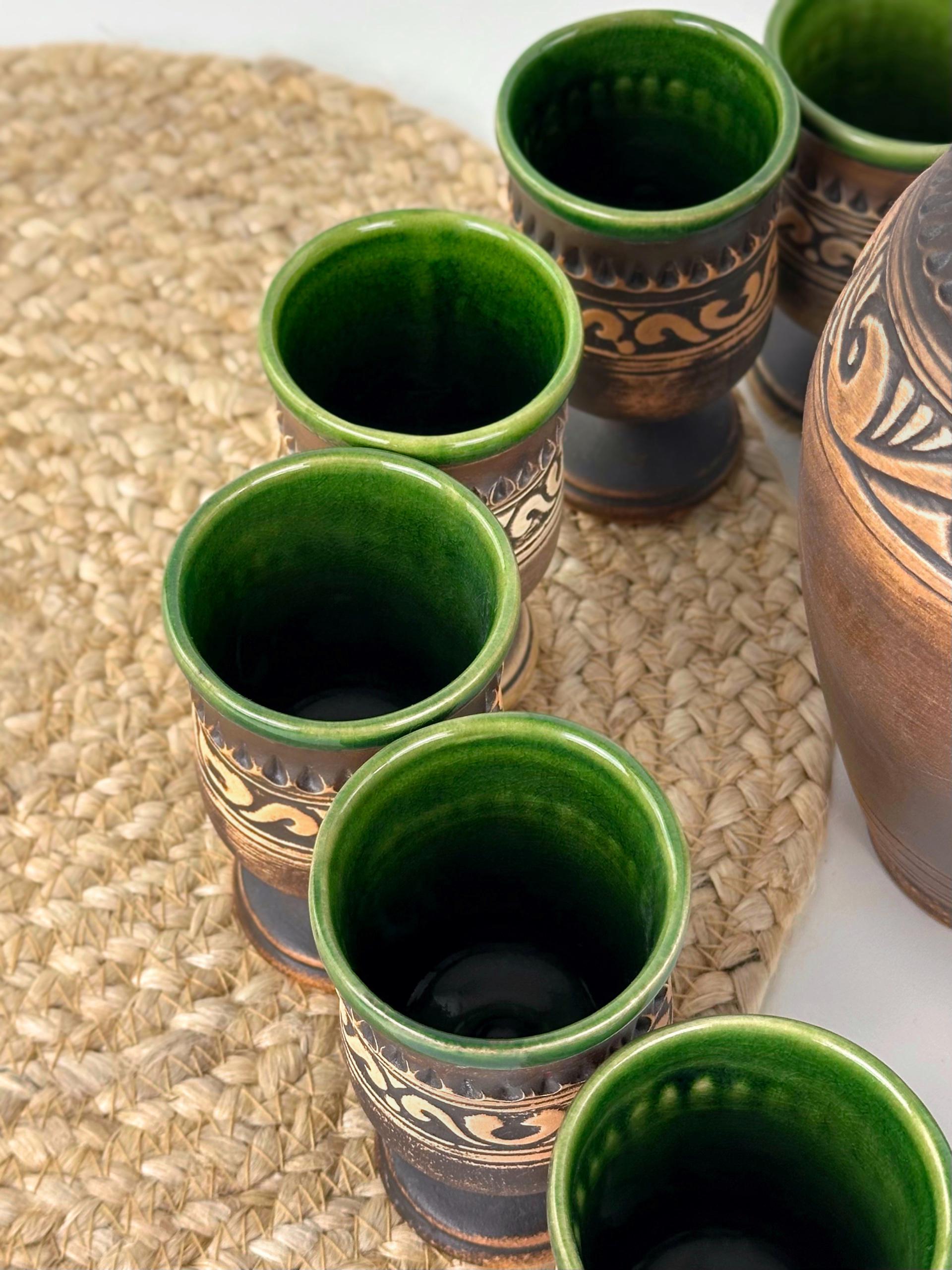 Набор глиняной посуды для подарка Гражда на 12 человек Коричневый (17019-34) - фото 5 Набор глиняной посуды для подарка Гражда на 12 человек Коричневый (17019-34) - фото 5