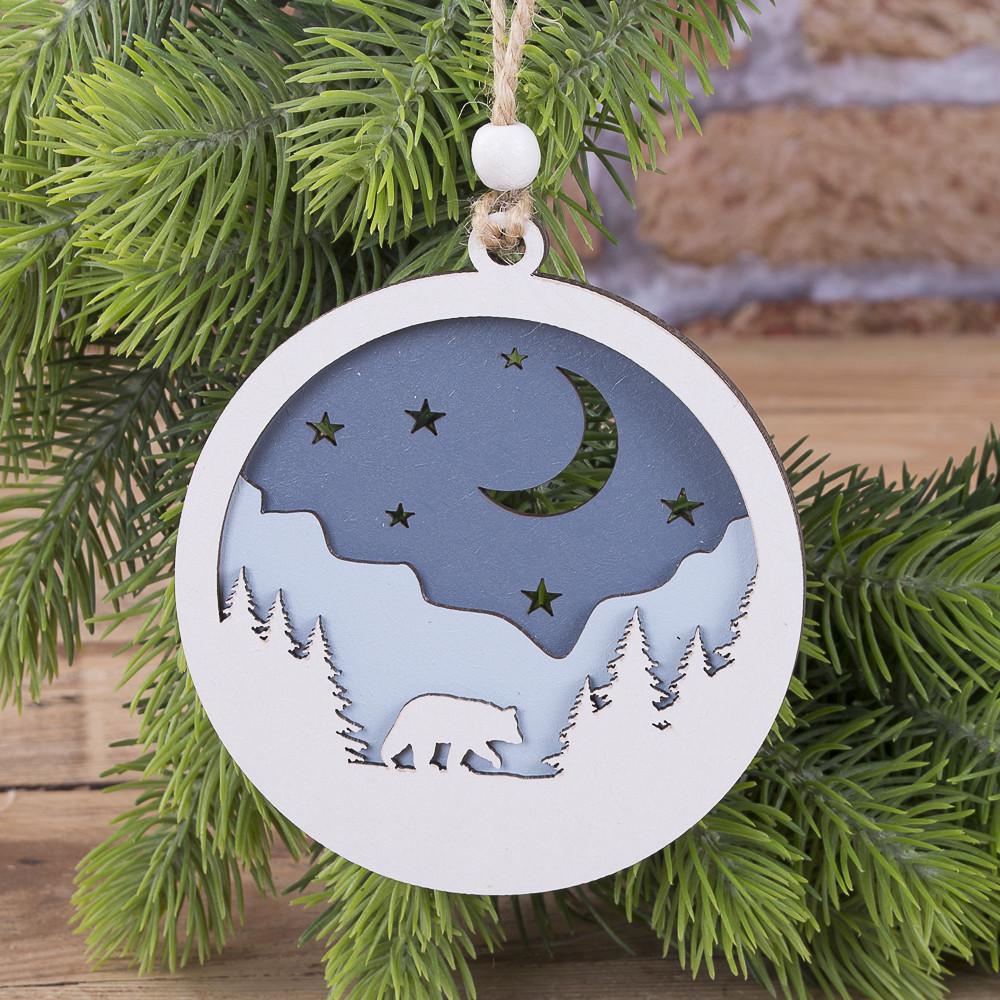 Новогодняя подвеска Голубой (5174-1)