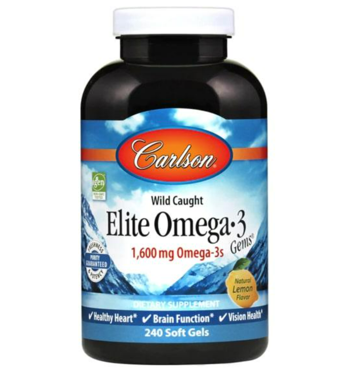 Омега 3 Carlson Labs Elite Omega-3 Gems 1600 мг 240 Soft Gels Natural Lemon Flavor Омега 3 Carlson Labs Elite Omega-3 Gems 1600 мг 240 Soft Gels Natural Lemon Flavor