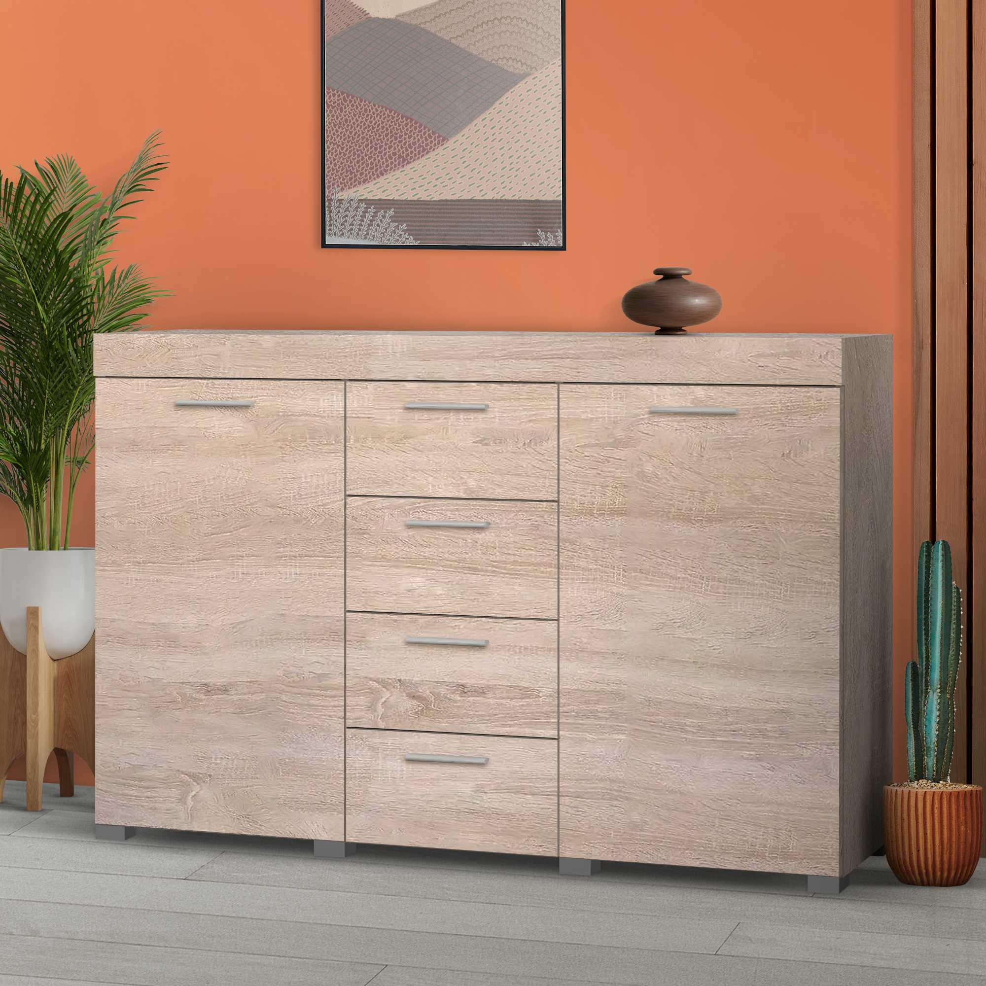 Комод з двома тумбами та висувними шухлядами Дуб Сонома (О-7б) - фото 4 Комод з двома тумбами та висувними шухлядами Дуб Сонома (О-7б) - фото 4