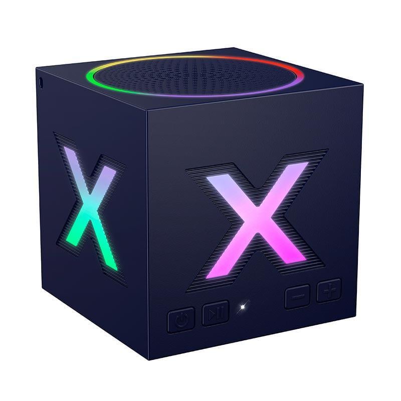 Портативная колонка с подсветкой Borofone BR101 Rubik Cube Bluetooth 5.4/AUX/TF 1200 mAh Blue (26825)