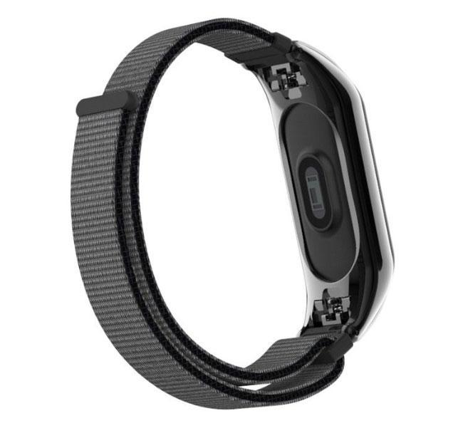 Нейлоновий ремінець Primo для фітнес-браслету Xiaomi Mi Band 3 Black/Grey (866479449) - фото 4