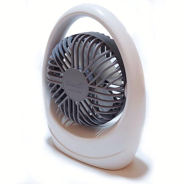 Вентилятор настольный мини DianDi USB 2 режима с углом наклона 3/4,5 Вт Белый (SQ2235A)