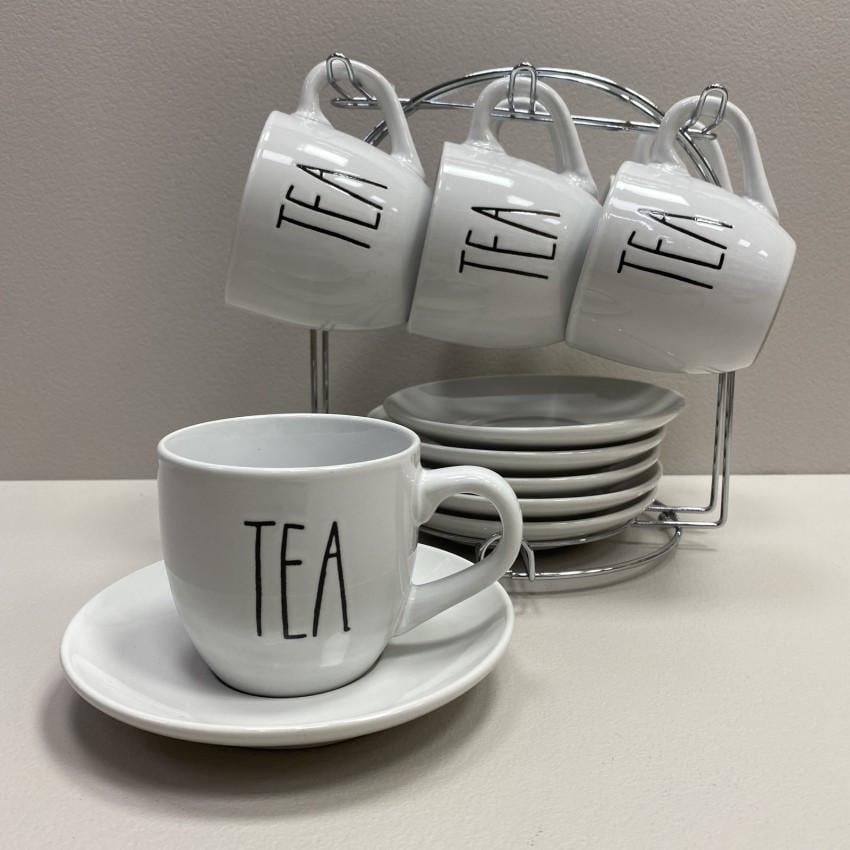 Сервиз чайный фарфоровый S&T 1529-18 на стойке 230 мл 12 пр. White (2203353702) Сервиз чайный фарфоровый S&T 1529-18 на стойке 230 мл 12 пр. White (2203353702)