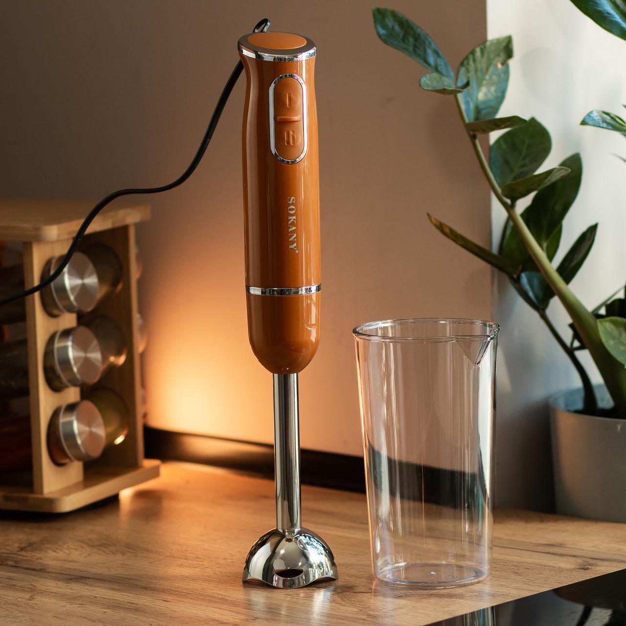 Блендер ручной Sokany 1726 погружной 300 Вт Оранжевый (5115) - фото 3 Блендер ручной Sokany 1726 погружной 300 Вт Оранжевый (5115) - фото 3